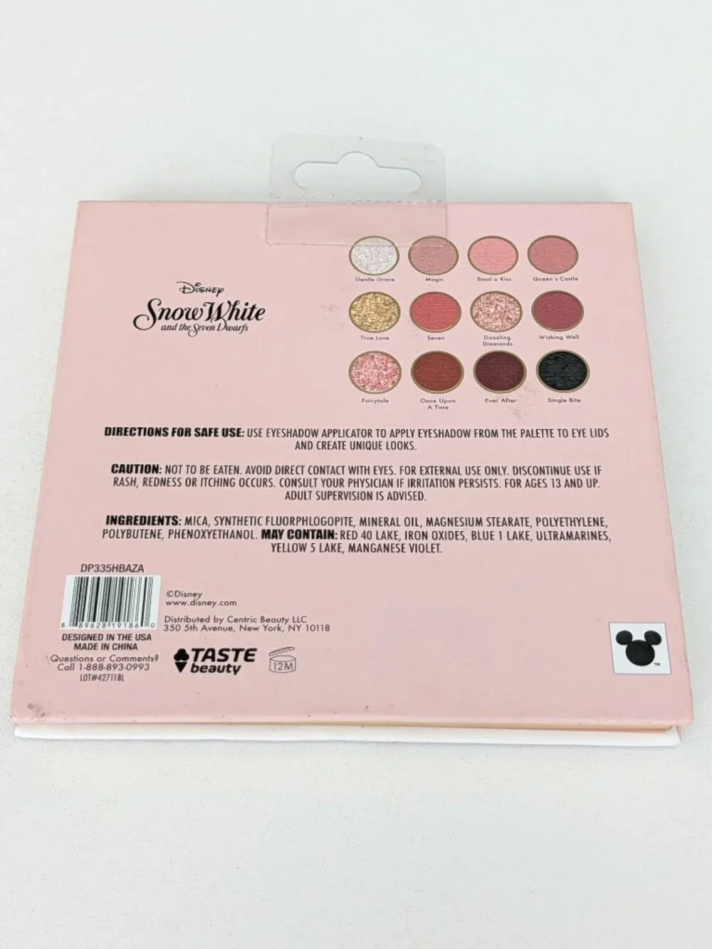 Disney Snow White Eyeshadow Palette Taste Beauty 12 Shades New